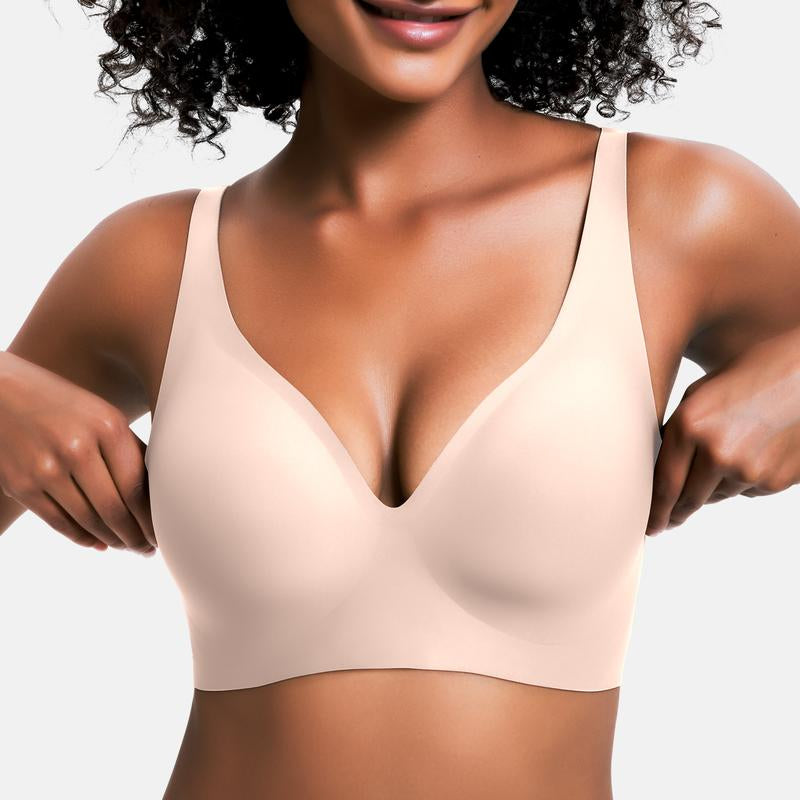 Experience Unmatched Comfort with VRCOMFY Deep V Wireless Push Up Bralettes – Perfect for Everyday Wear!
