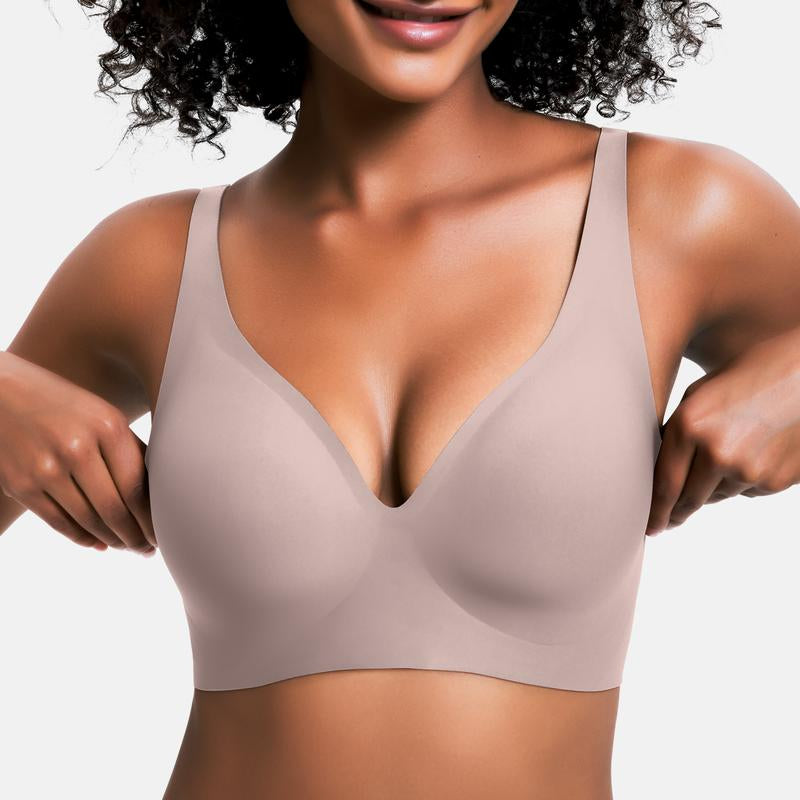 Experience Unmatched Comfort with VRCOMFY Deep V Wireless Push Up Bralettes – Perfect for Everyday Wear!