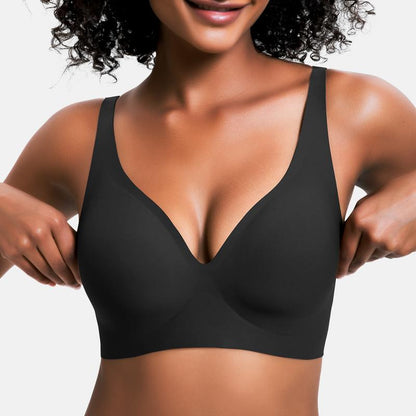 Experience Unmatched Comfort with VRCOMFY Deep V Wireless Push Up Bralettes – Perfect for Everyday Wear!