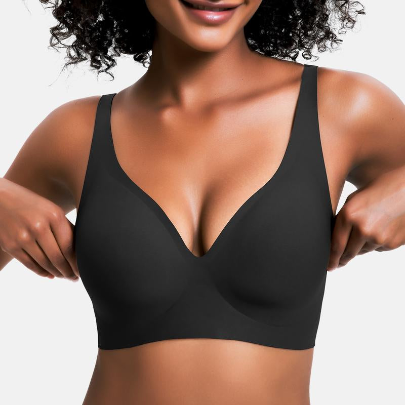 Experience Unmatched Comfort with VRCOMFY Deep V Wireless Push Up Bralettes – Perfect for Everyday Wear!